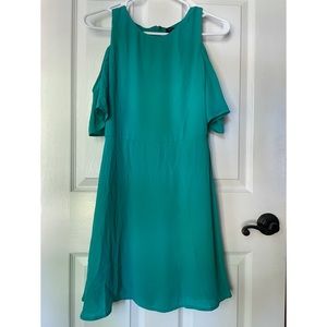 Banana Republic Teal Cold Shoulder Dress